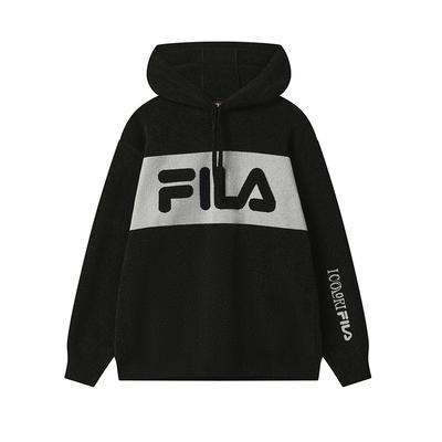 Fila ORIGINALE Sweaters Unisex Jet Black Hooded Moderate F51U549408FBK