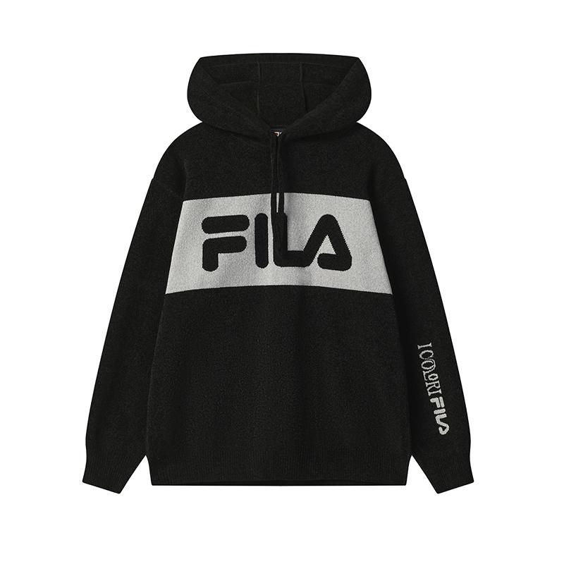 FILA ORIGINALE Sweaters Unisex Jet Black Hooded Moderate F51U549408FBK 170/92A/M