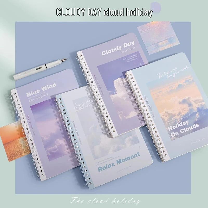 2er-Pack A5 Cartoon Spiralnotizbücher: 60 Verdickte Blätter für Studenten