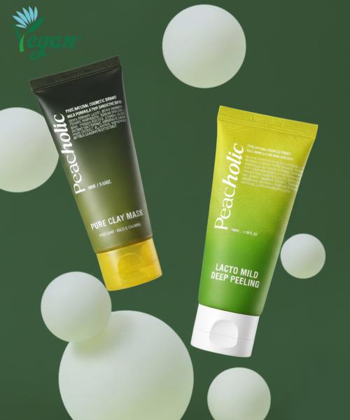 Peachholic [SET] Lacto Mild Deep Peeling 100ml + Pure Clay Mask 100ml