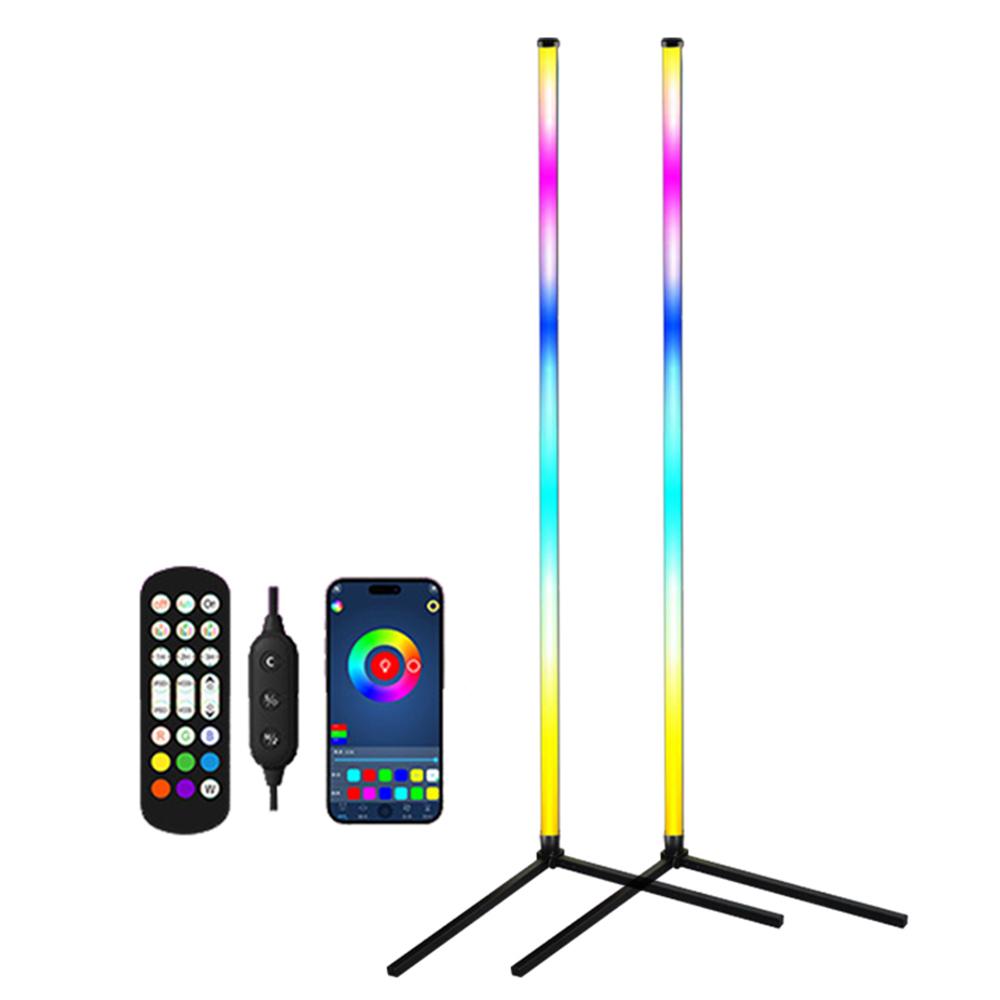 

KBB-20 2Pcs Wall Corner Sound Pickup RGB Atmosphere Lamp L-Shaped Base Splicing Floor Light A