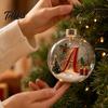 LED Transparent Christmas Balls Glowing Story Ornament, Light‑Up Mini Animals Hanging Ball Ornament with Warm Acrylic Gift Souvenirs Light,