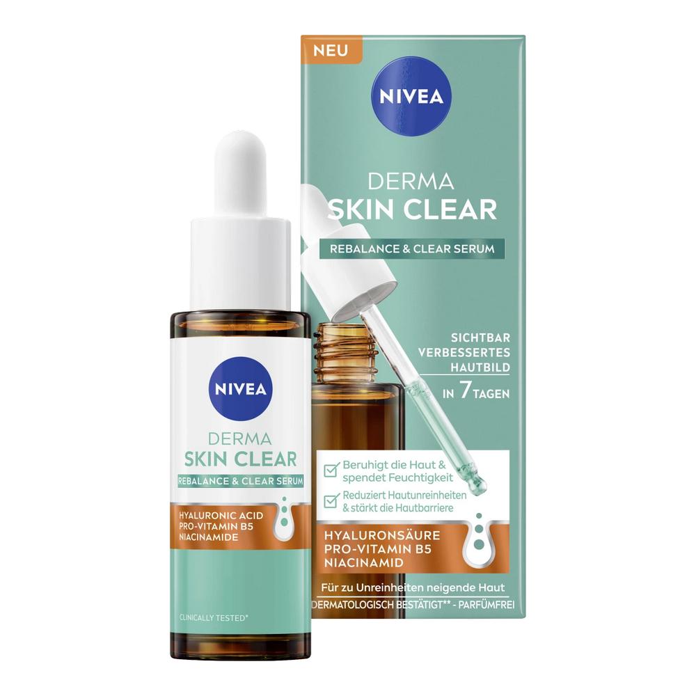 German Nivea Derma Skin Clear Rebalance & Clear Serum 30Ml