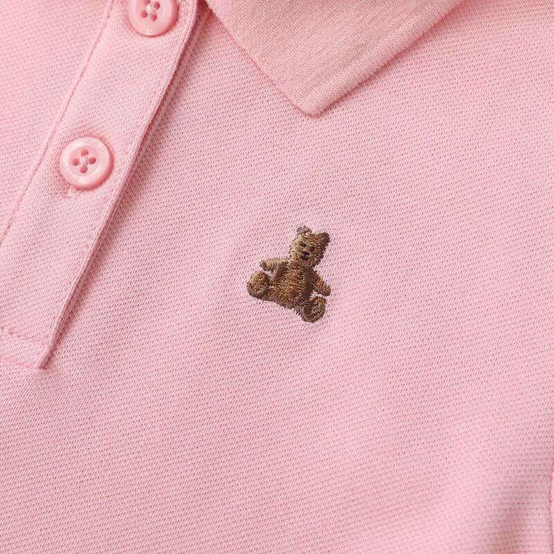 Gap Girls' Bear Embroidered Short Sleeve Polo Shirt