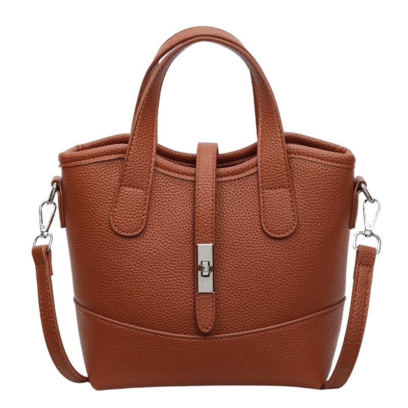Pendler-Mode Handtrage Damenhandtasche neue trendige Frühling- und Sommer-Freizeit große Kapazität Umhängetasche einfarbige Tragetasche Freizeit