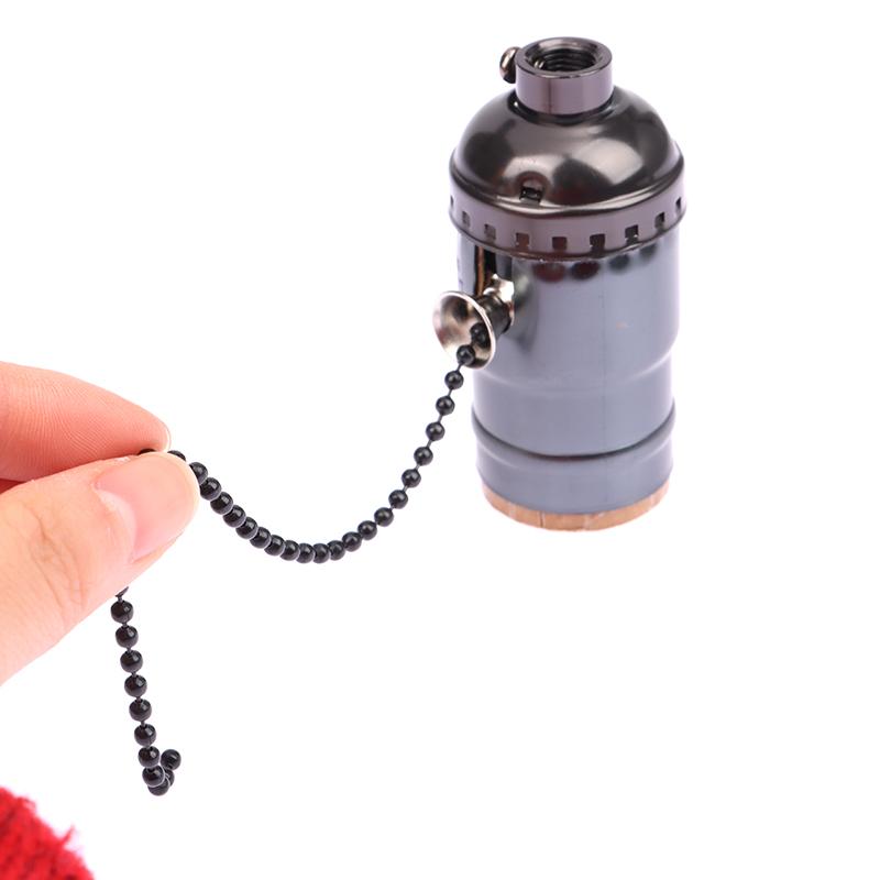 1Pc Vintage E26 E27 Aluminum Lamp Base Screw Light Screw Socket With Switch