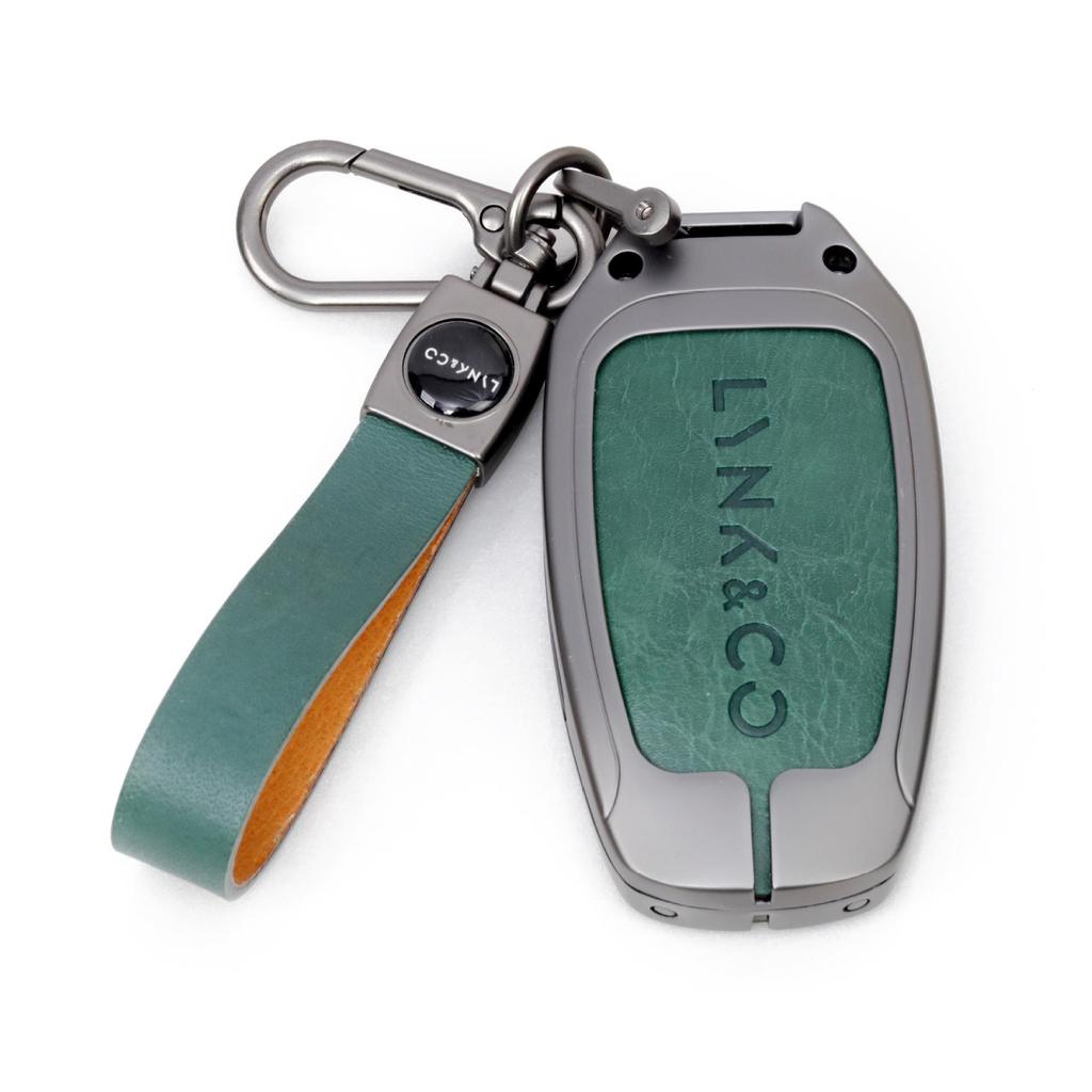 New Genuine Leather Alloy Key Case for Lynk & Co Models 01, 03, 05, 06