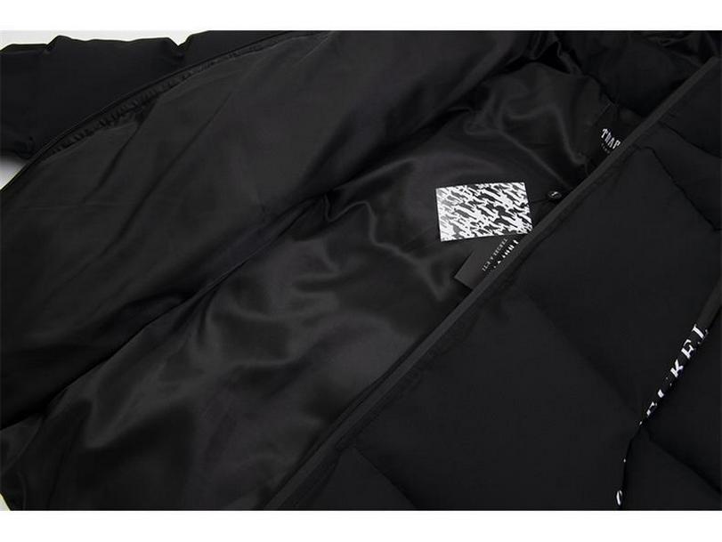 Zima Nowość Unisex Amerykański Streetwear Trapstar Pikowana Kurtka z Kapturem Bawełniana - Ciepła, Gruba i Luźny Krój