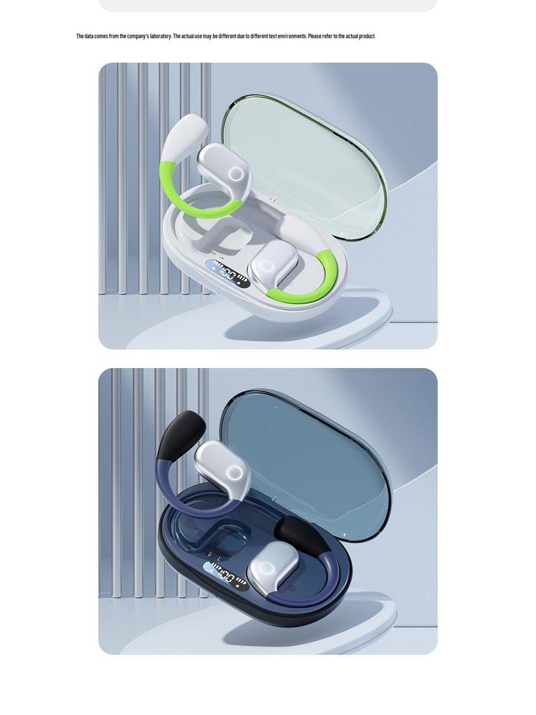 2025 Bone Conduction Bluetooth Ear-Hook Headphones: Long Battery Life, Noise Reduction, Ideal for Sports and Running