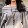 Long Gypsy Pearl Women's New Necklace High-end Light Luxury Unique Niche Clavicle Neck Chain Accessories