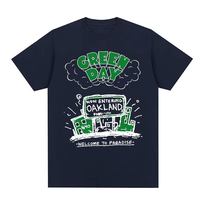2026 New Green Day Retro T-shirt, Cute Kawaii Graphic, Y2K Aesthetic Pure Cotton Men and Women Fashion T-Shirt