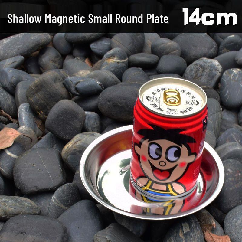 Stainless Steel Round Dinner Plate Tray - Versatile for Tableware, BBQ, Deep & Flat Dishes