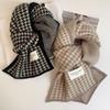 Fumede Knitted Houndstooth Scarf 2-Pack