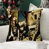 Pop Punk Band TThe OffspringS Print Throw Pillow Case Cushion Covers for Home Sofa Chair Decorative Pillowcases