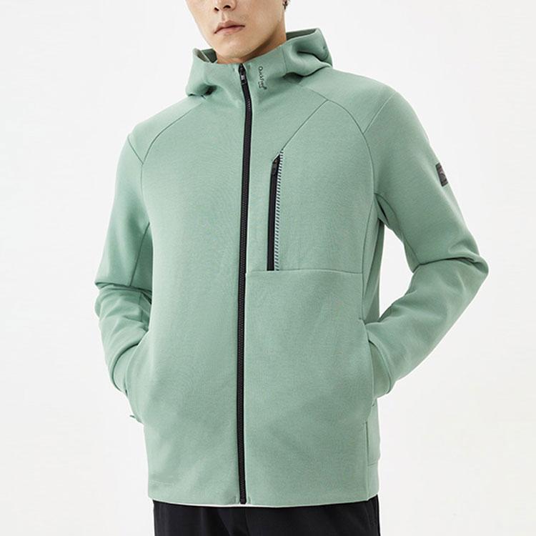 Anta Casual Sports Knitted Hoodie Jacket Men jackets Capo-Green 152137732-1
