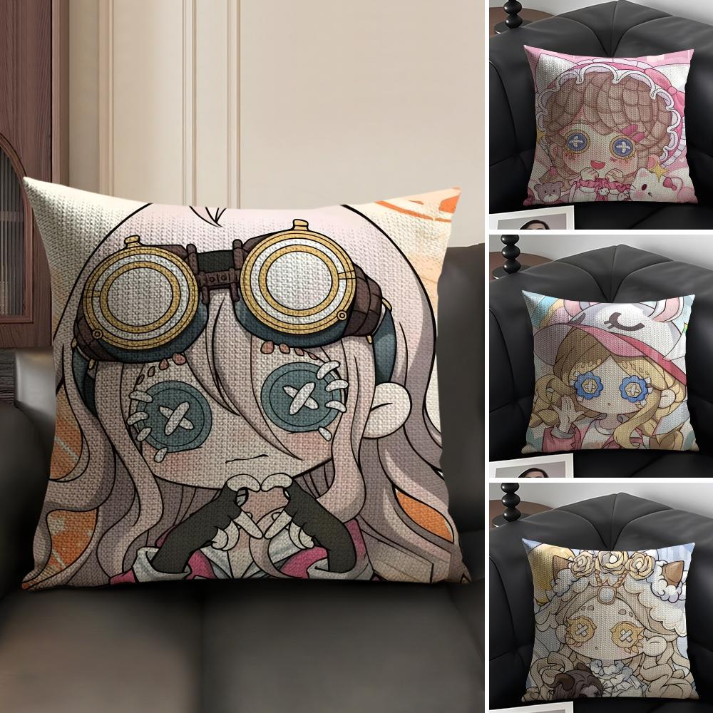 1PC Game IIdentity V Cushion Cover Natural Linen Organic Fabric DoubleSided Printing Sofa Home Decor Gift Pillow Case