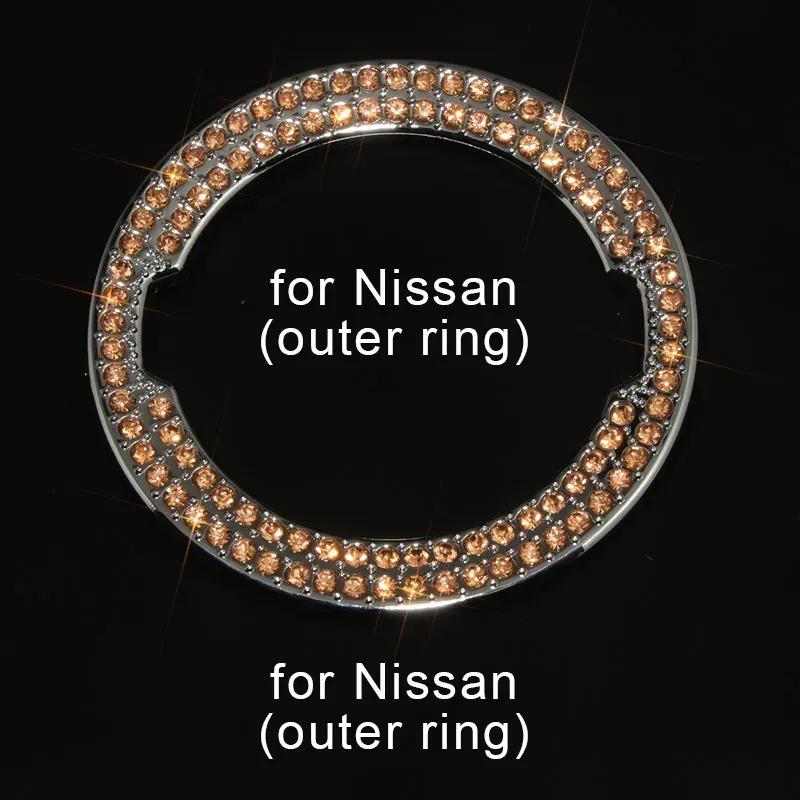 Bling Car Steering Wheel Diamond Emblem Decal Decoration Cover DIY Sticker Car Accessories for NISSAN Maxima,Altima,Sentra,Rogue