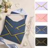 Professional Correspondence Supplies 5Pcs Western Style Envelopes with Gold Foil Trim, Offset Paper Invitation Decorative Gift Card for Wedding,