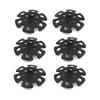 Trekking Pole Snow Basket 6 Pieces Snowflake Replacement Black