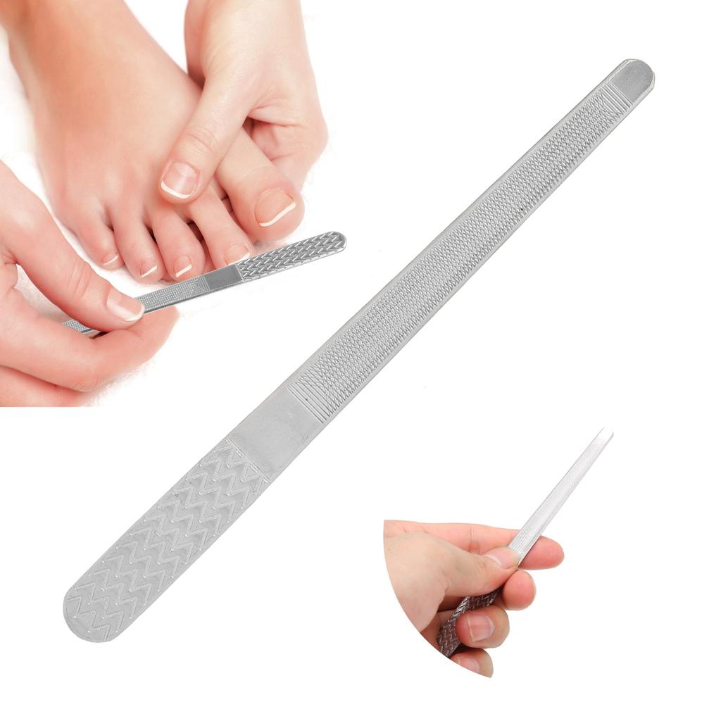Stainless Steel Nail File Double Side Polished Washable Portable Nail Art Tool for Home Beauty Salons