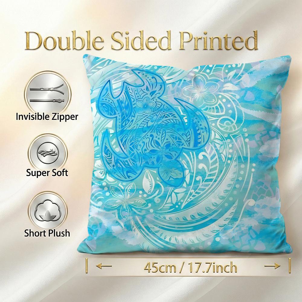Light Blue Ocean Ripple Cushion Cover 1Pcs Decorative Covers Soft Cushion Case For Sofa Couch Decor 40X40 45X45 Pillowcases