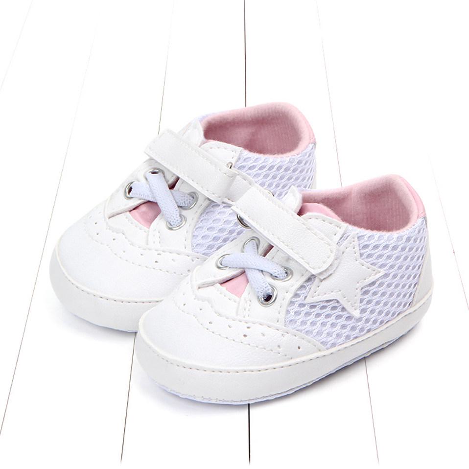 

Детские противоскользящие кроссовки из искусственной кожи для первых ходунков на мягкой подошве, фирменные дышащие кроссовки для малышей 11 белый