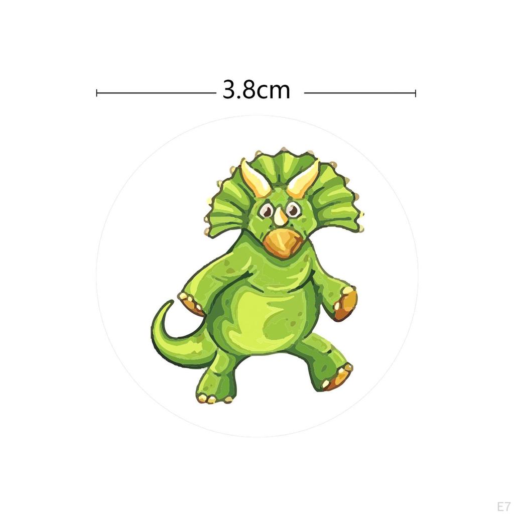 500 Pieces Cartoon Round Stickers Accessories Decorative Tag Praise Supplies for Bags Holiday