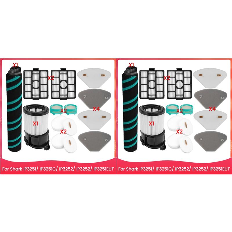 

AB34-2 Set For Shark IP3251/IP3251C/IP3252/IP3251EUT Vacuum Cleaner Part Roller Brush Filter Cotton Base Station Filter