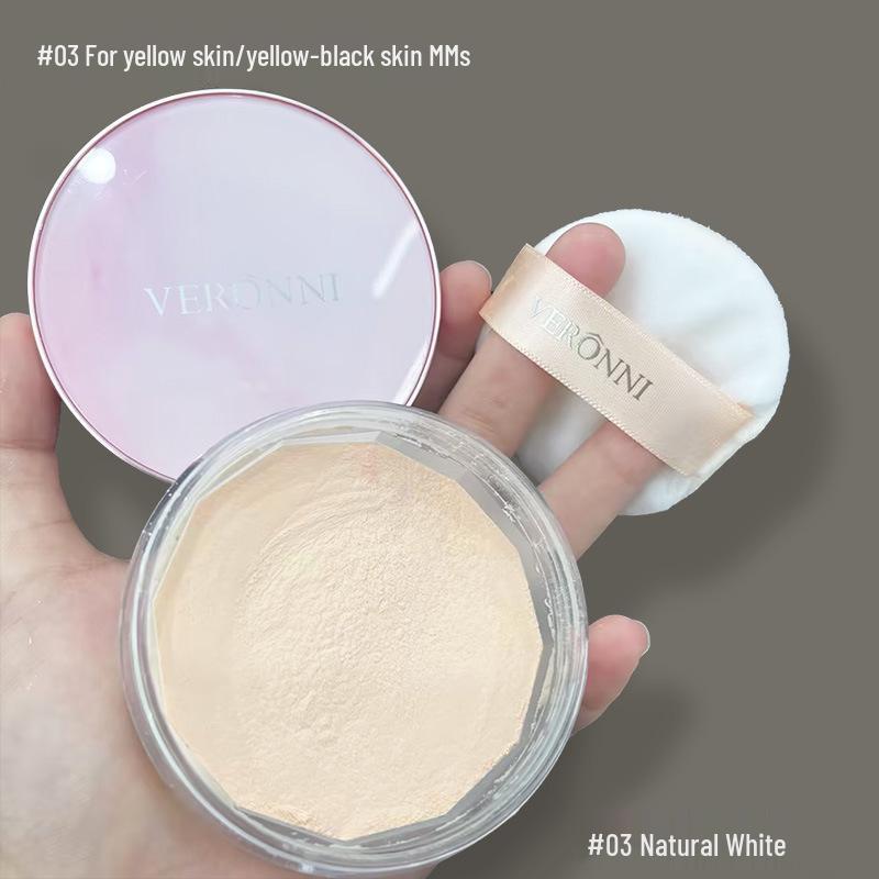 

VERONNI Long-lasting Setting Powder: Oil Control, No Smudge, Waterproof, Sweatproof, Suitable for Dry/Oily Skin.