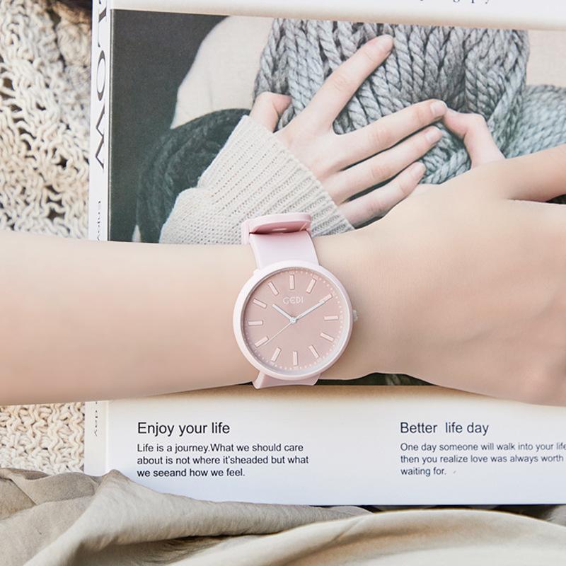 Candy Color Silicone Watch Student Simple High Sense Quartz Watch Waterproof Dopamine Watch