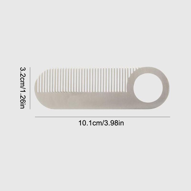 Grzebień ze stali nierdzewnej do fryzury na olej, przenośny grzebień do włosów, przenośny mini grzebień do brody, grzebień do brody dla mężczyzn, grzebień do stylizacji włosów