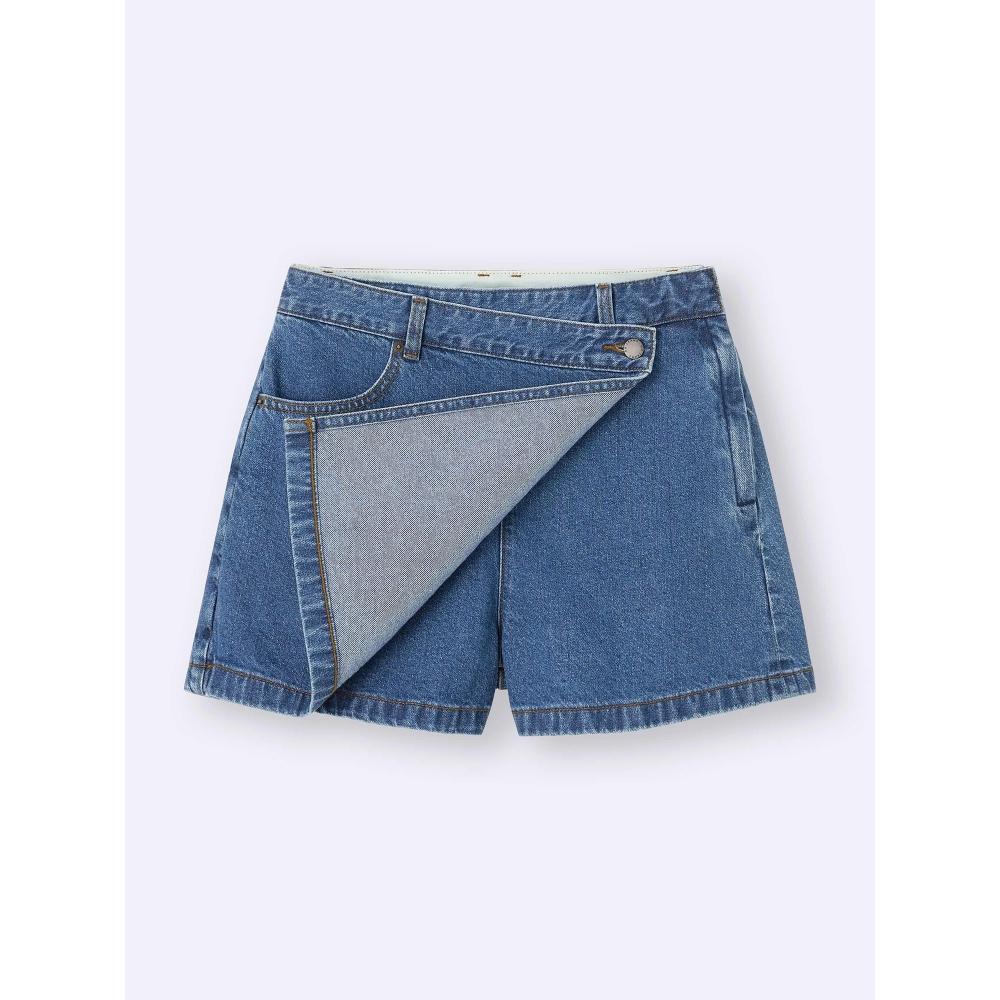 GU by Uniqlo Denim Wrap Skirt