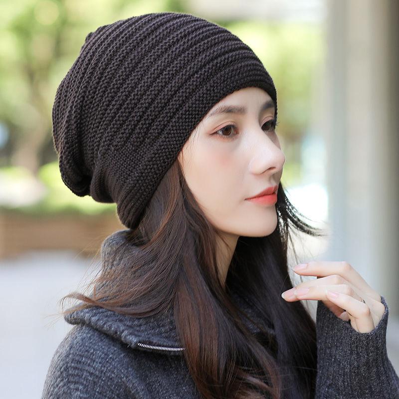 

Шапка Женская Зимняя Универсальная Модная Нового Иностранного Стиля Большой Окружности Головы Вязаная Шерстяная Шапка Подчеркивающая Лицо Маленькая Шапка-Бини loose version [54-60cm]