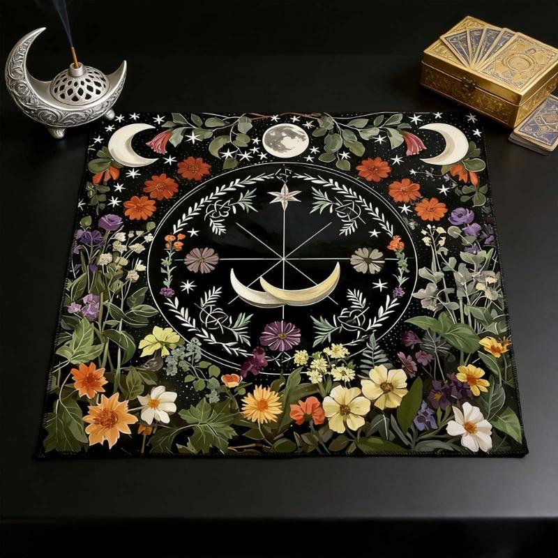 Divinations Tablecloth Card Mat Table Cover Astrological Oracles Pad Tarots Table Cloth Altars Cloth Board Game Pad