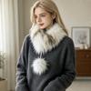 Soft Plush Neck Scarf Thickened Women's Scarf Fashion Neck Warmer  Winter
