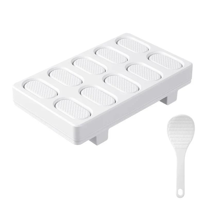 2025 Hot 10 In 1 Sushi Press Mold Rectangular Maker Press Mini Japanese Onigiri Sushi Rice Ball Mold DIY Sushi Maker Kit