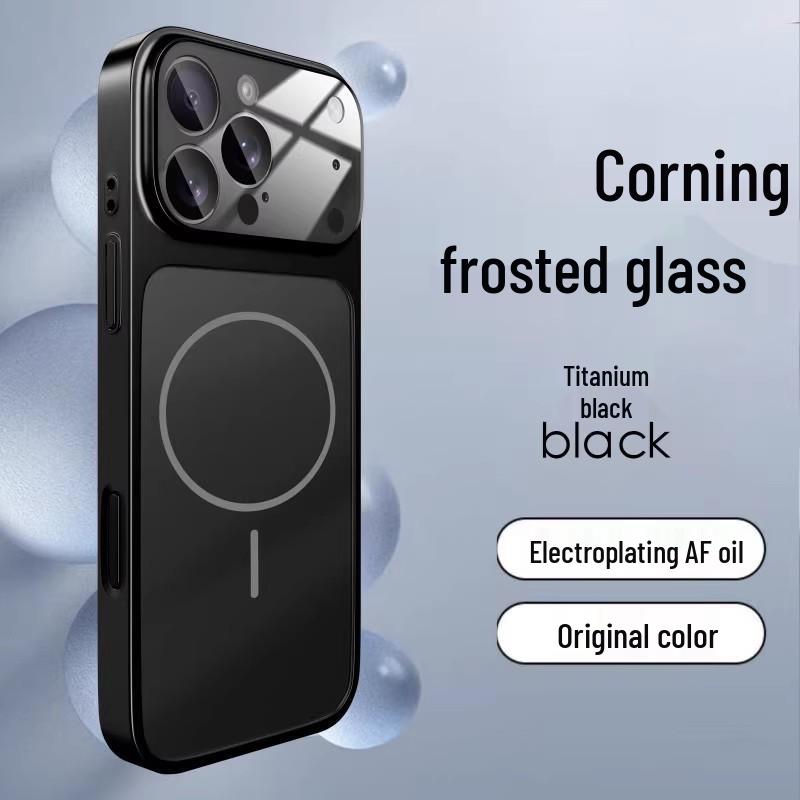 Instant iPhone 16/15 Pro Max Magnetic Corning Glass Case, 17-Window Compatible.