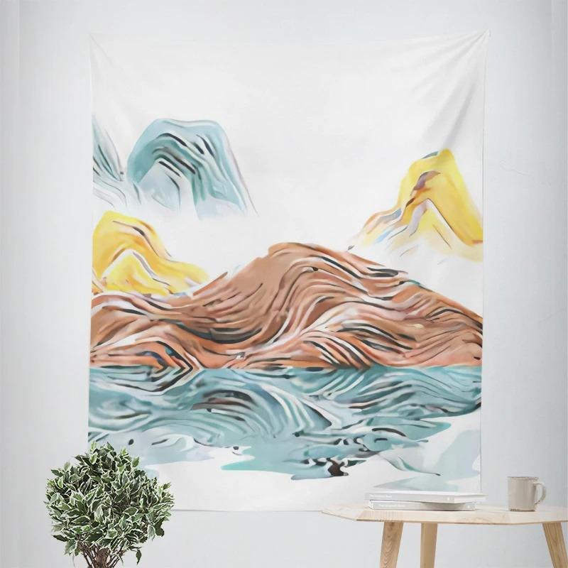 Gobelin dekoracyjny „Odbicie krajobrazu” Dekoracja ścienna do domu Biuro Salon Gobelin