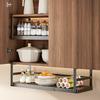 Versatile Under Cabinet Kitchen Hanging Rack - Multi-Use Organizer for Paper Towels, Foil, Spices and Cooking Utensils