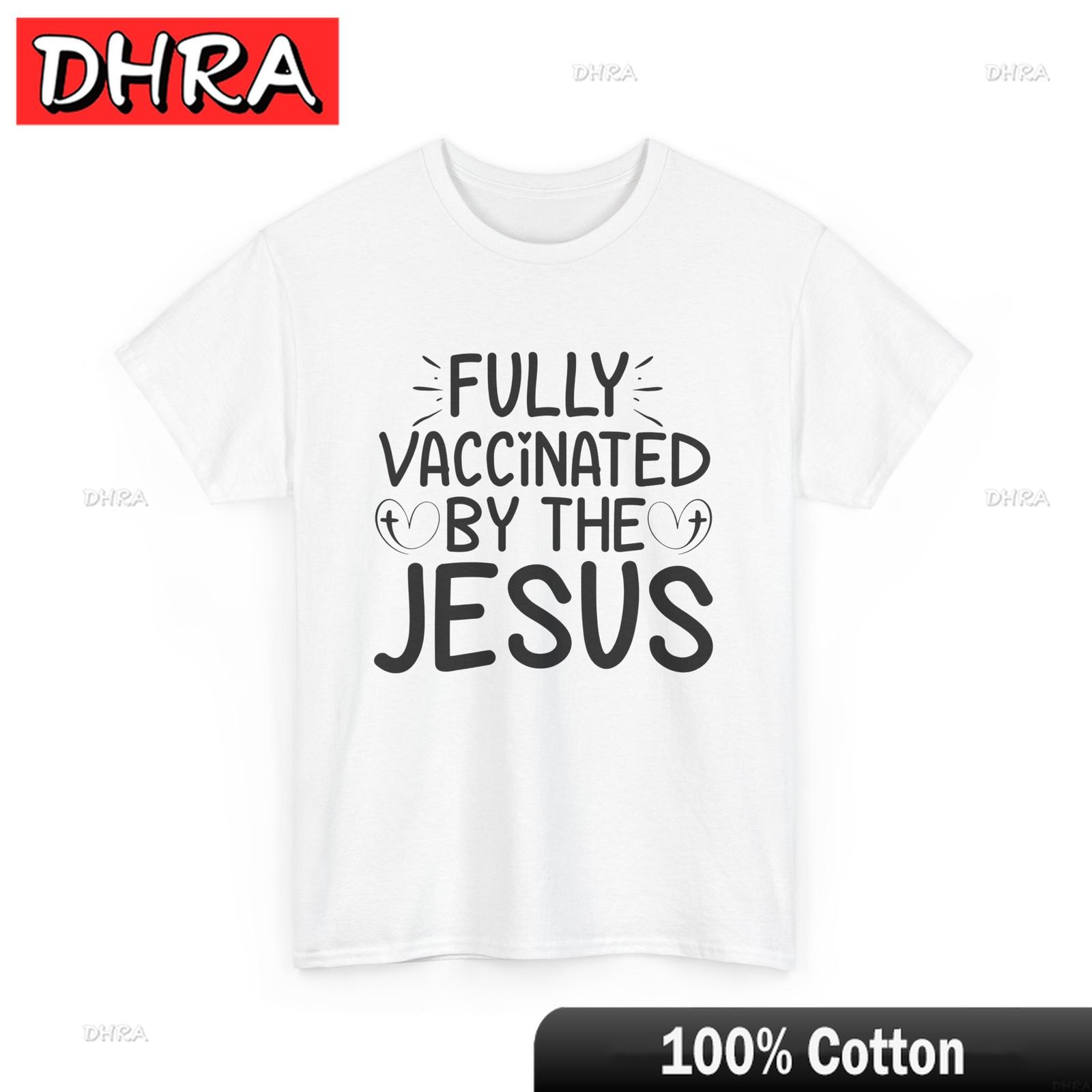 Yeshua TShirt Fully Vaccinated By The Jesus Religious Christian Shirt Bold Tshirts Streetwear Clothing Funny Vibes Tshirts S