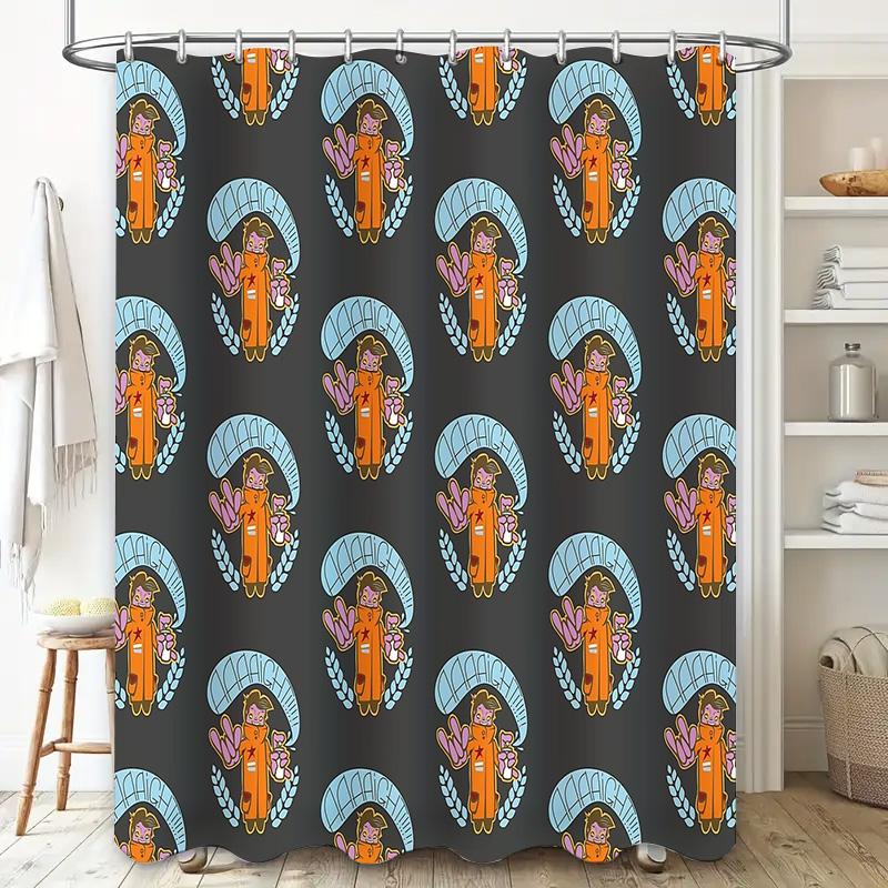 unframed Bathroom Shower Curtain Farmhouse Decor Vintage Floral Patterned Fabric Waterproof Modern Home Decor for Shower