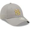 Casquette Femme - NEW ERA - 9Forty - Gris - 100% Coton - Logo New York Yankees