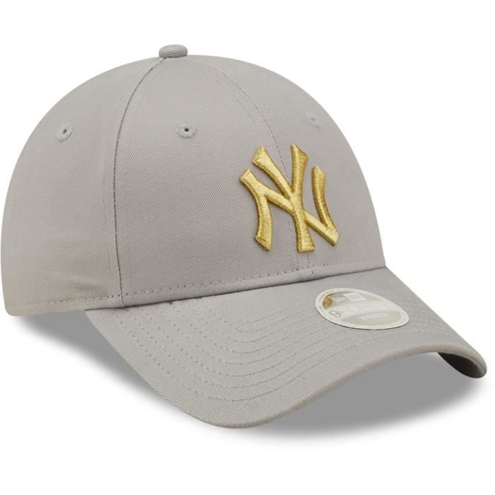 Casquette Femme - NEW ERA - 9Forty - Gris - 100% Coton - Logo New York Yankees