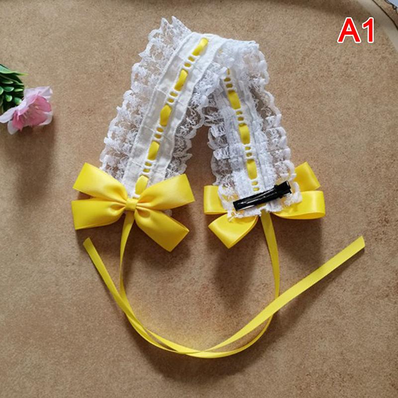 Lolita Tiara Headband Lolita Lace Bow Knot Ribbon Maid Diy Headband