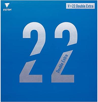 VICTAS Tafeltennis Rubbertje V>22 Dubbel Extra, Zachte Onderkant, Zwart (0020), MAX 200070