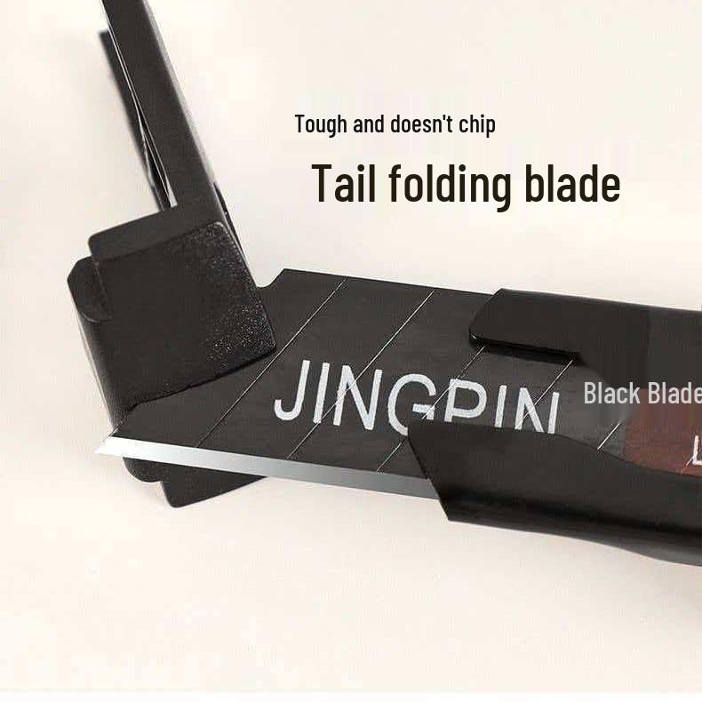 18mm All-Black Blade Utility Knife - Sharp, Durable Wallpaper & Paper Cutter with Thick ABS Handle