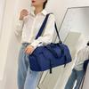 Leisure Sports Fitness Bag Women's Wet and Dry Separation Independent Shoe Compartment Portable Messenger Travel Bag Oxford Cloth Luggage Bag
