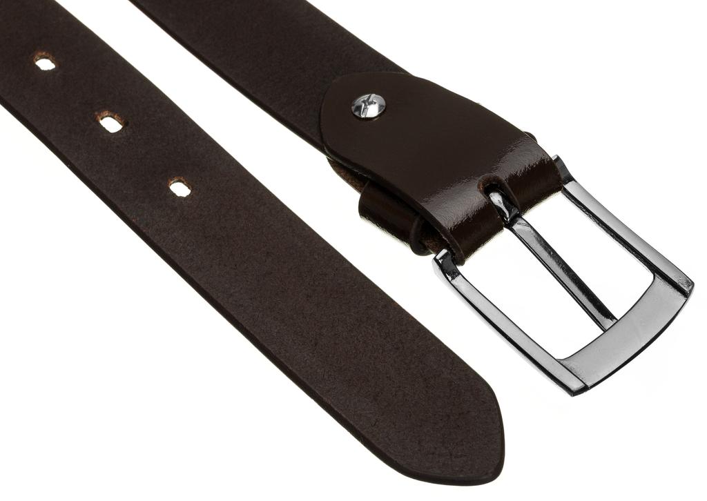 M LEATHER BELT WAS PLW-R-11 115 BROWN