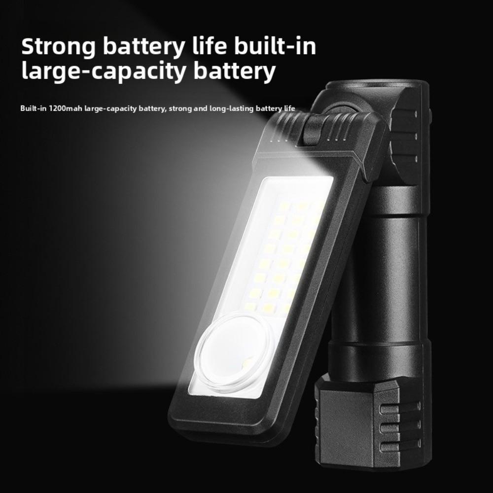 Rechargeable 1200mAh Folding Flashlight 600LM Camping Light Portable Lamps  Outdoor Camping