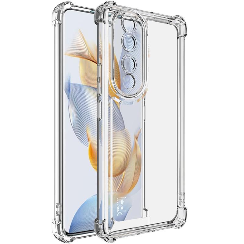 IMAK UX-4 Series for Honor 90 Pro Case Straight Frame Four Corner Shockproof Clear TPU Cover